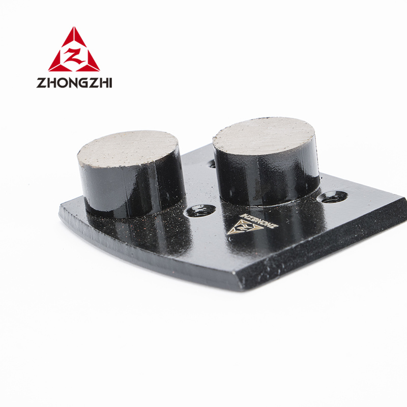 Bloco de moagem de diamante de segmentos duplos para polimento de concreto