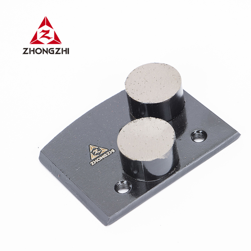 Bloco de moagem de diamante de segmentos duplos para polimento de concreto