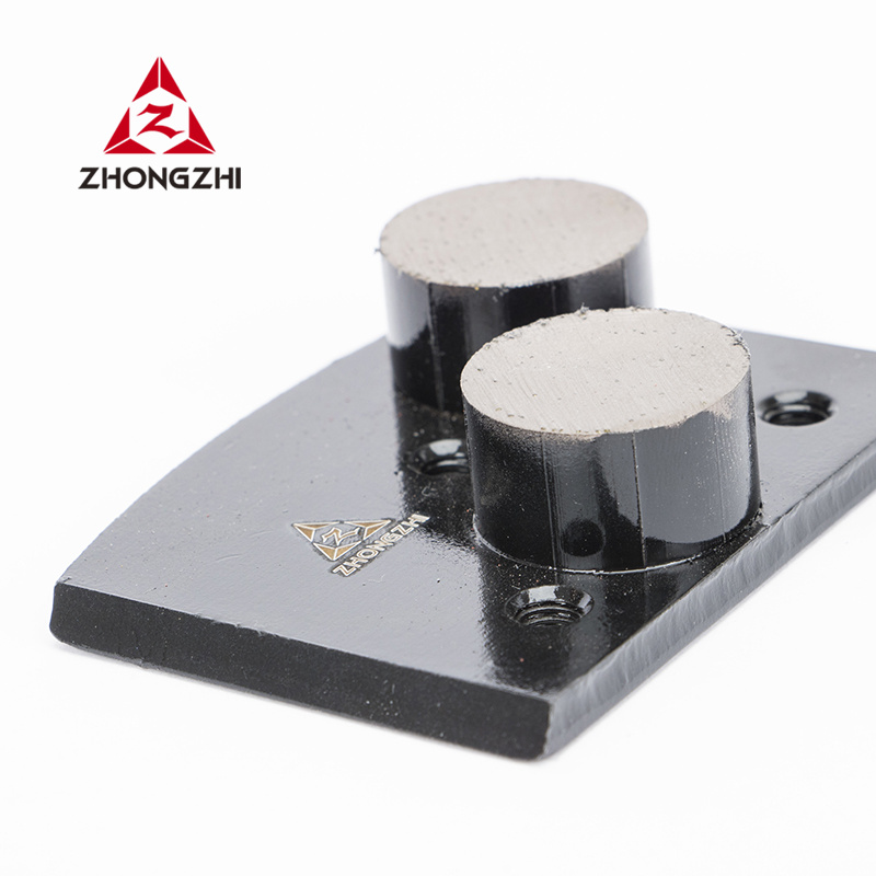 Bloco de moagem de diamante de segmentos duplos para polimento de concreto